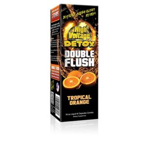 High Voltage Double Flush suplemento detox tracto urinario sabor naranja tropical