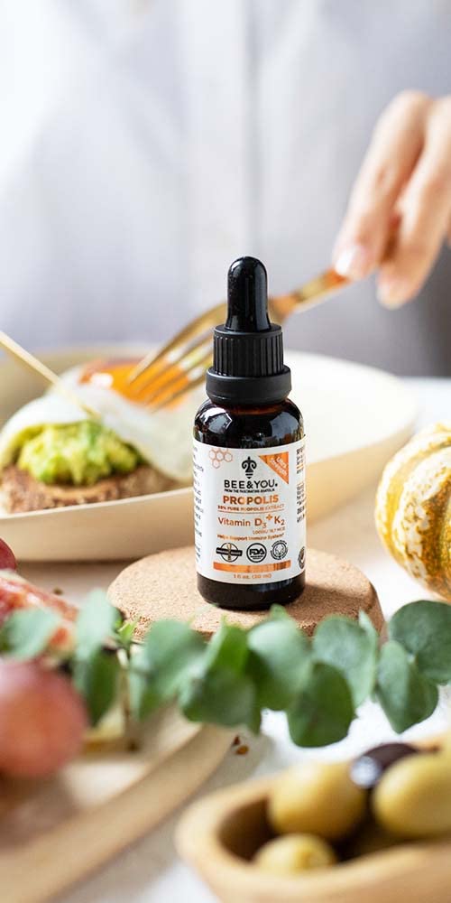 Frasco extracto propóleos BEE and You con vitamina D3 K2