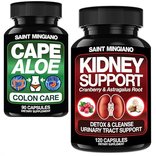 Frasco de cápsulas Saint Mingiano con Aloe Vera para riñones