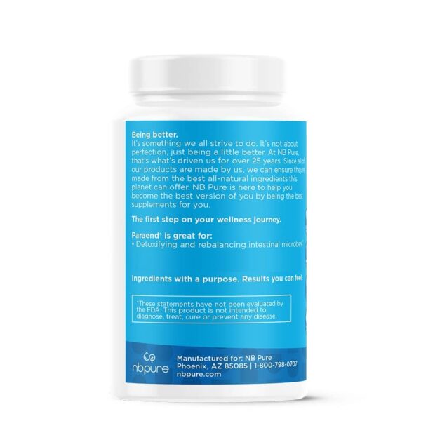 Detalle etiqueta nbpure ParaEnd cápsulas limpieza y desintoxicación