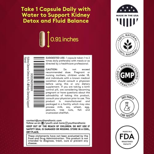 Suplemento natural para detoxificación digestiva y renal Youth & Tonic