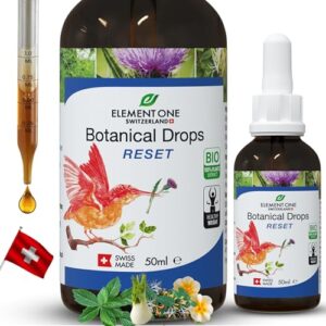 Frasco gotas orgánicas element one limpieza y detox hígado