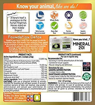 Suplemento 100% orgánico Fundación Detox para el cuidado equino