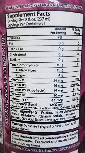 Botella X-pulsion bebida desintoxicante limonada rosa 8 fl oz