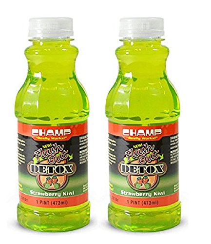 Botellas Champ Flush Out bebida desintoxicante sabor fresa kiwi