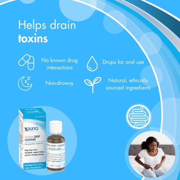 Frasco Guna Deep Cleanse apoyo hígado y riñones desintoxicación