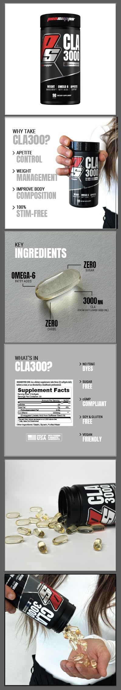 ProSupps CLA control de apetito y composición corporal sana