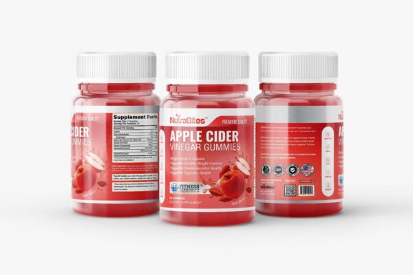 Etiqueta de ingredientes de gominolas NutraBites