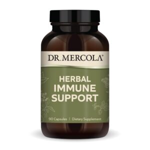 Frasco suplemento Dr. Mercola Herbal Immune Support 90 cápsulas
