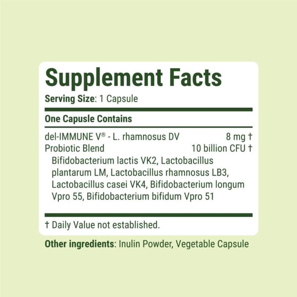 Suplemento Delpro prebióticos y probióticos en cápsulas