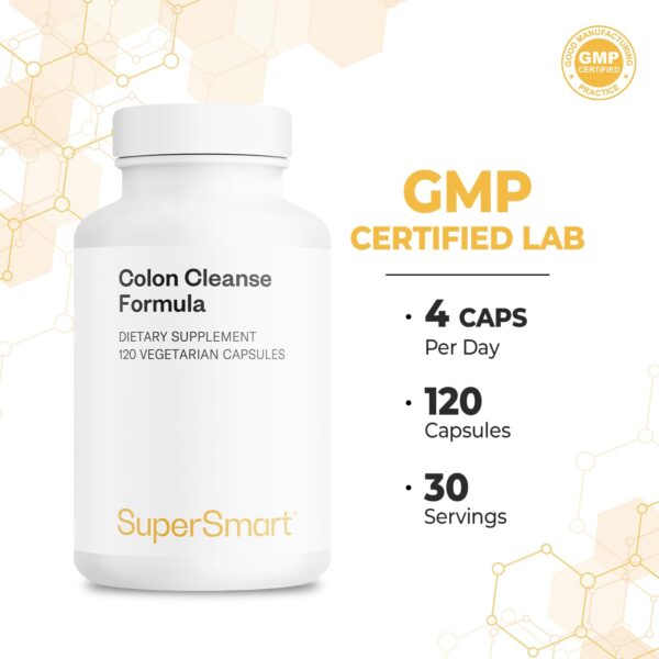 Ingredientes naturales en cápsulas Supersmart Cleanse Colon