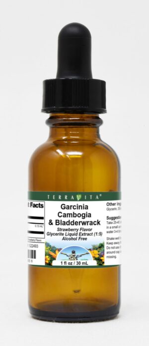 Frasco de extracto líquido Garcinia Cambogia y Bladderwrack