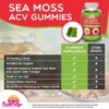 Envase de gomitas de musgo marino y ACV