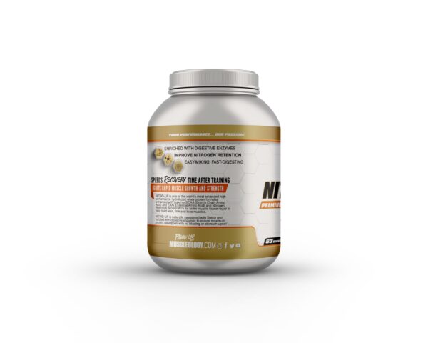 Proteína Nitro-Up whey con enzimas digestivas para atletas