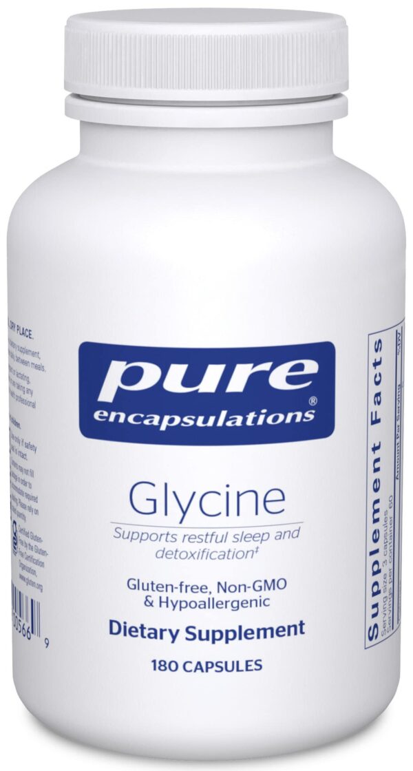 Suplemento glicina Pure Encapsulations 180 cápsulas veganas