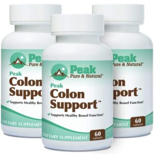 Peak Pure & Natural soporte colon suplemento limpieza digestiva 60 cápsulas