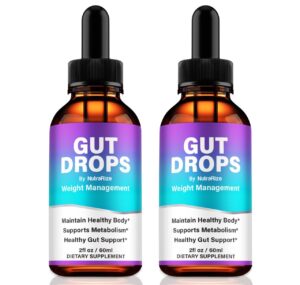 NutraRize Gut Drops fórmula líquida natural 2 paquetes