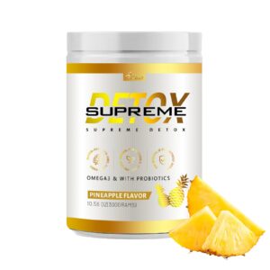 Suplemento Supreme Detox en polvo sabor piña para limpieza digestiva