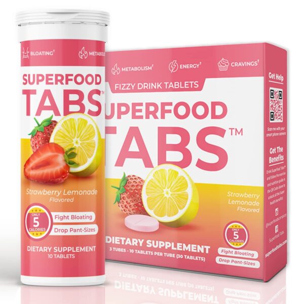 Superfood Tabs bebida detox en tabletas sabor fresa limonada