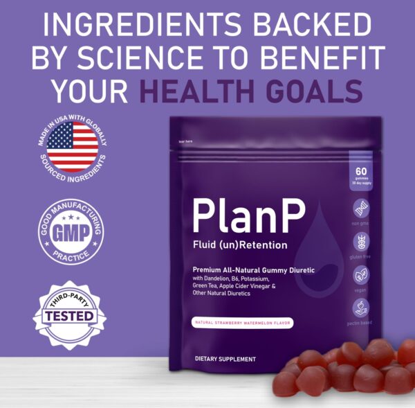 PlanP Gomitas Diuréticas en mesa