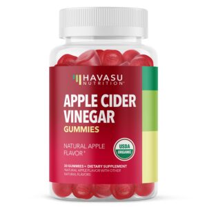 Gomitas de vinagre de manzana organico 30 unidades rojo