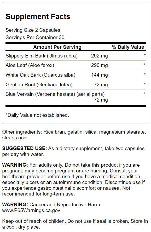 Suplemento herbales Swanson para salud del colon y digestión