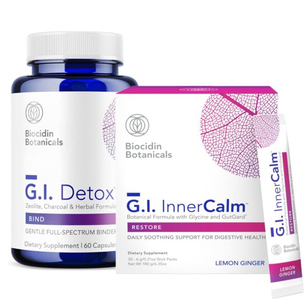 Bio-Botanical Research GI InnerCalm bebida para apoyo intestinal sabor limón y jengibre
