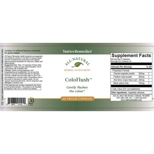 Detalle del producto Native Remedies ColoFlush para limpieza