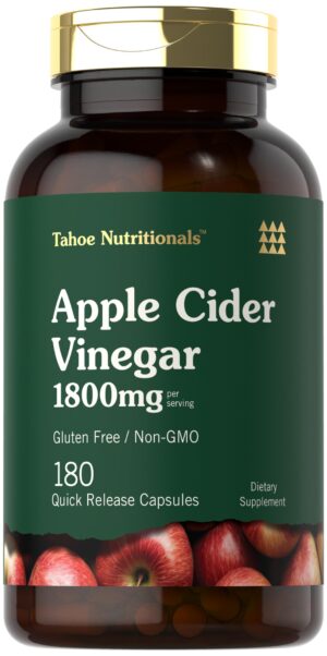 Cápsulas vinagre de sidra de manzana Tahoe Nutritionals envase frontal