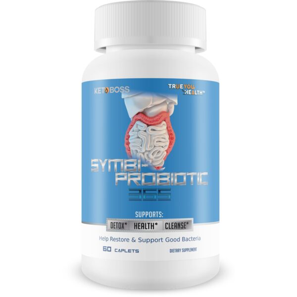 Symbi-Probiotic 365 frasco de suplemento probiótico keto