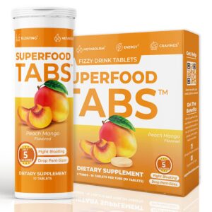 Superfood Tabs skinnytabs tablets efervescentes sabor durazno mango