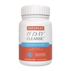 Nature4U cápsulas limpieza intestinal 15 días detox colon