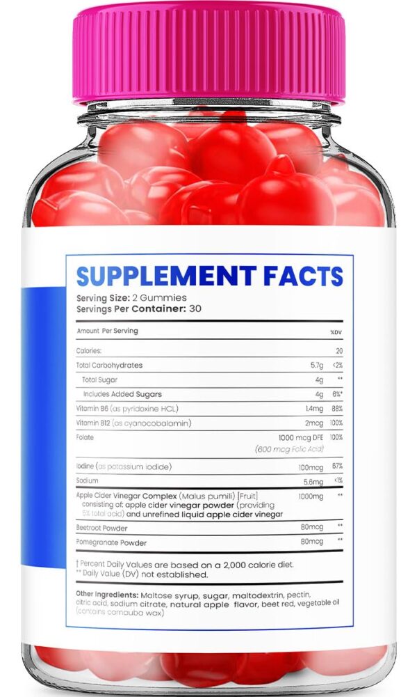 Empaque gomitas Indelo KetoBod manejo peso y vinagre sidra manzana