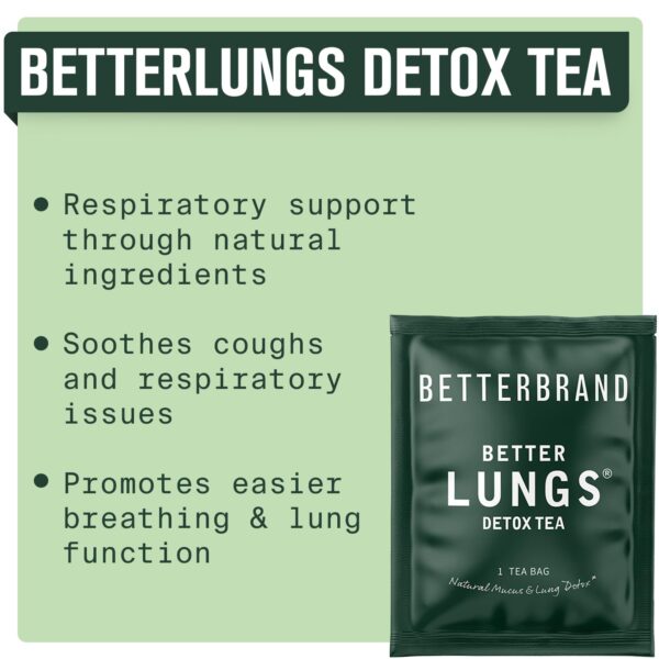 Té de hierbas BetterLungs para salud pulmonar y alivio de congestión