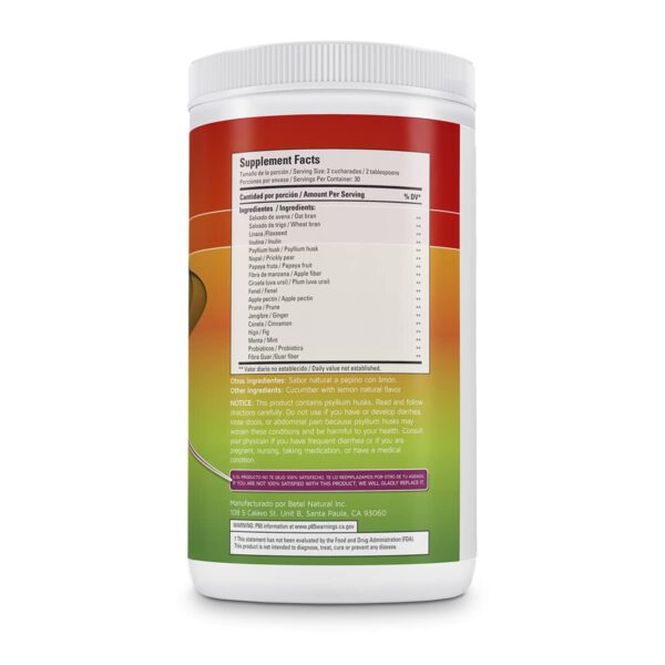 Betel Natural caja suplemento fibra suave 30 porciones