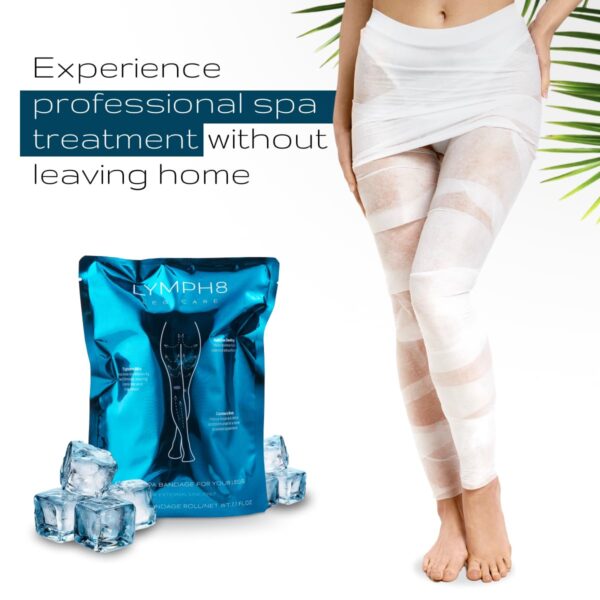 Uso envoltura corporal LYMPH8 para piernas y abdomen