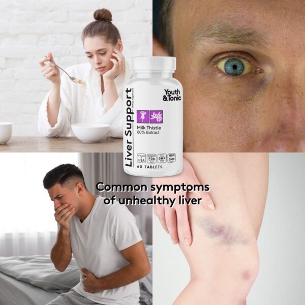 Youth & Tonic tabletas con extracto de cardo mariano para hígado