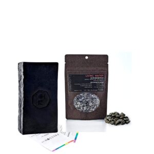 Jabón detox natural shungita y palo santo para piel vegano