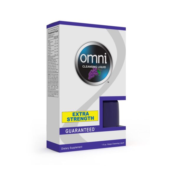 Botella bebida herbal detox wellgenix omni sabor uva