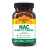 Frasco de N-Acetil Cisteína 750 mg para salud hepática y pulmonar
