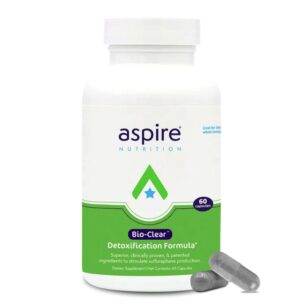 Frasco Cápsulas Bio-Clear Aspire Nutrition para desintoxicación