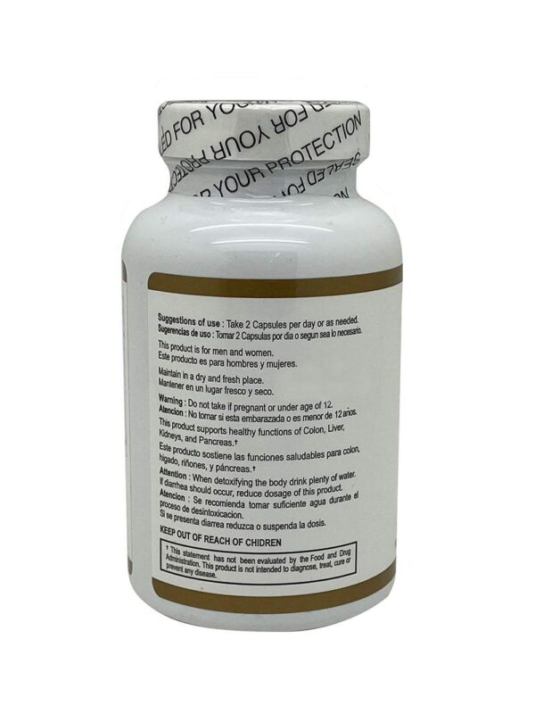 Suplemento detox herbal limpieza hígado riñones colon