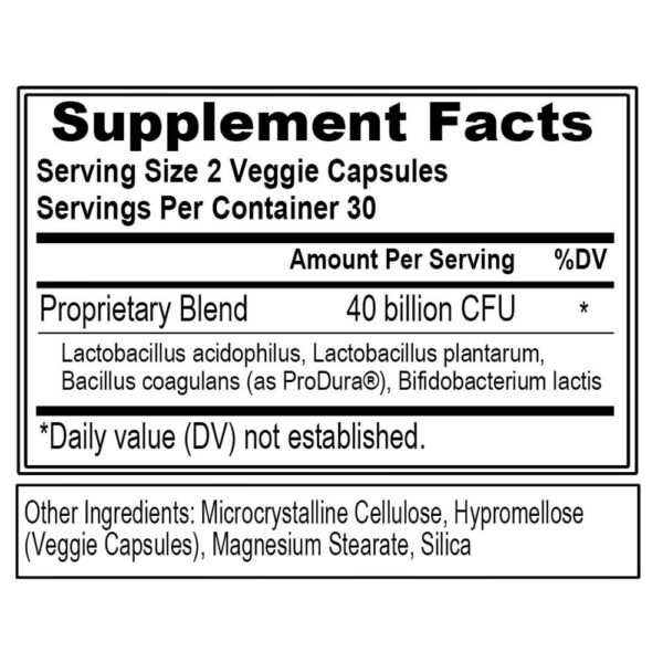 Suplemento probiótico Evlution Nutrition 60 cápsulas veganas