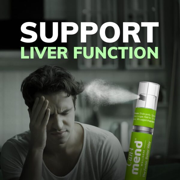 Spray oral verde Can I Mend apoyo natural al hígado