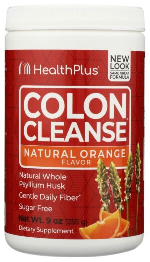 Health Plus Colon Cleanse bebida naranja 9 oz envase frontal