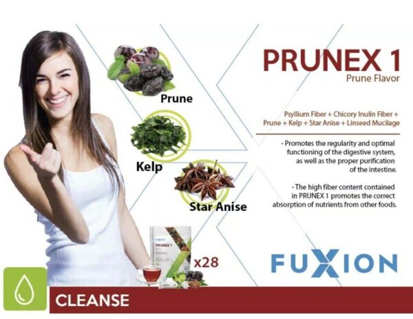Mezclador para té detox FuXion Prunex 1 sabor ciruela