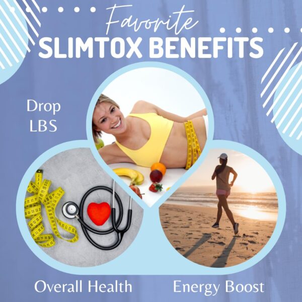 Suplemento detox Slimtox para abdomen plano y quema grasa