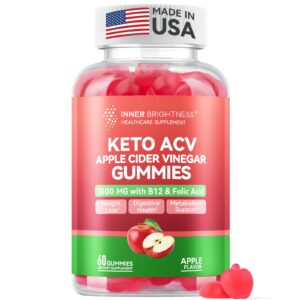 Gomitas Keto ACV con sabor a manzana en frasco