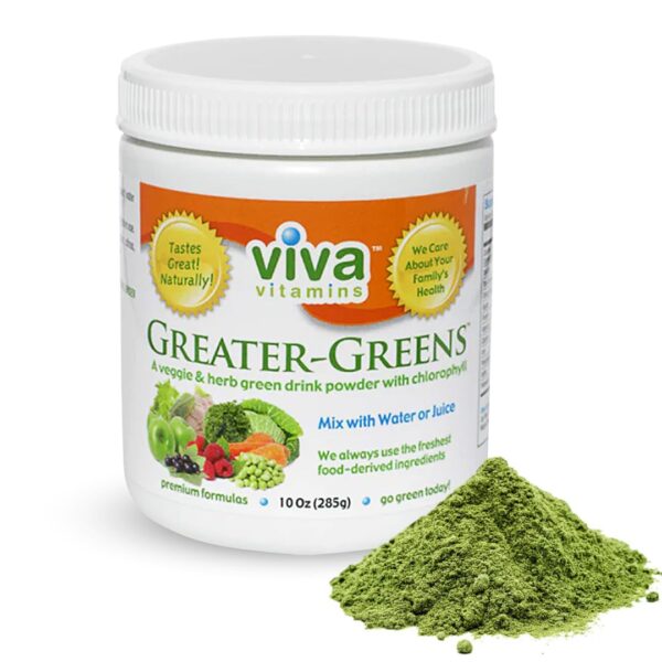 Greater Greens detox polvo supergreens jarra 10 oz