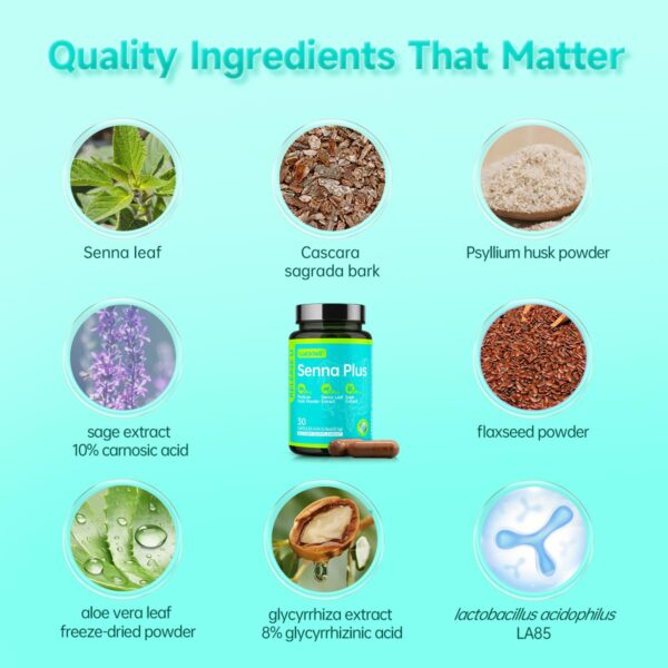 Frasco LuckTell Senna Plus para apoyo digestivo